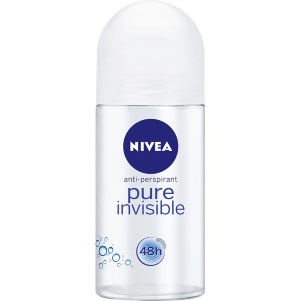 Nivea Pure Invisible 48h Antiperspirant Roll-on Deodorant 50ml 1.7 Oz
