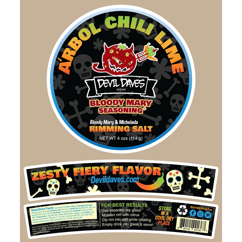 Chili Lime Bloody Mary Rimmer | Devil Daves Rim Salt,