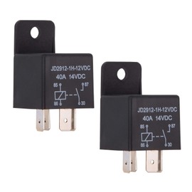 Ehdis Car Relay 4 Pin 12V 40A SPST Model No .: JD2912-1H-12VDC 40A 14VDC, Auto Heavy Vehicle Heavy Duty Split Charge Auto Relay Pack of 2, Car Starter & Switcher & Switch Model Number: JD2912-1H-12VDC 40A 14VDC