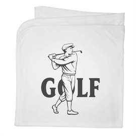 Azeeda 'Golfer Swing' Cotton Baby Blanket/Shawl (BY00042980)