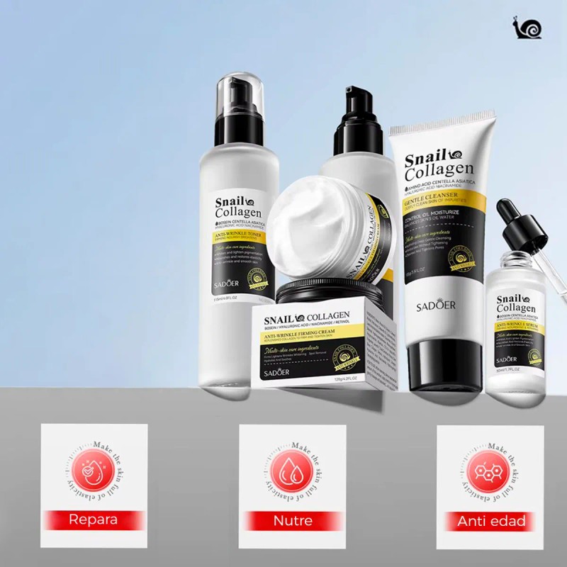 Set 5 Piezas Sadoer Con Extracto De Baba De Caracol