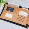Antner Zippered 7 Ring Business Checkbook Binder Portfolio for 3-on-a-Page