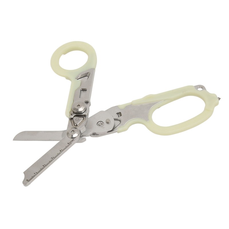 Emergency Response Shears Stainless Steel Luminous Multifunctional Foldable Scissors Pliers