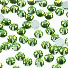 1440pcs SS20 4.8mm Light Green Flatback Rhinestones bulk K9 Glass Grass Green Gems Round Beads Stones Diamonds Nail Charms Jewels Nail Art Supplies Decor for Nails Eyes Face Makeup Crafts DIY Tumblers