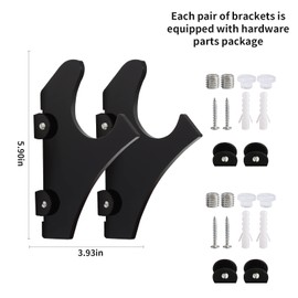 BYTOTU Lightsaber Rack -Lightsaber Wall Mount- black plexiglass - lightsaber holder wall mount、 lightsaber wall mount horizontal、 lightsaber wall mount(excluding lightsaber)