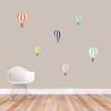 Colorful Hot Air Balloons Printed Wall Decal Set
