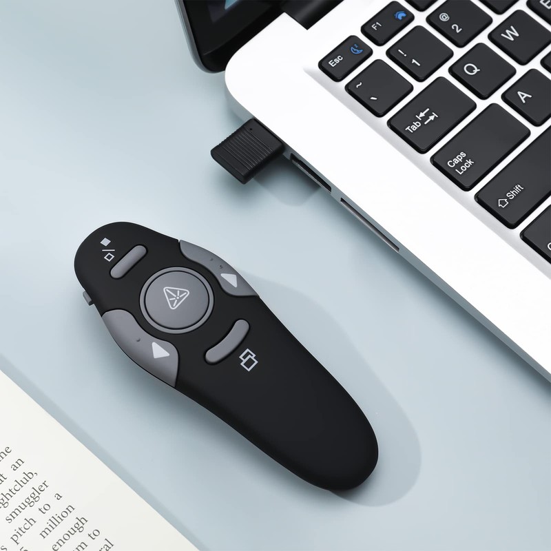 Cerolopy Presentation Clicker,328FT Wireless USB Powerpointer Clicker,Clicker for Powerpoint,2.4GHz Powerpoint
