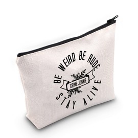 TOBGBE True Crime Lover Gift Crime Junkie Life Rule Makeup Bag Crime Junkie Gift True Crime Podcast Lovers Gifts Funny Serial Killer Cosmetics Bag (Crime Junkie)
