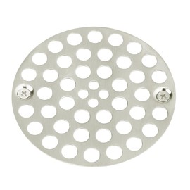 Artiwell 4’’ Shower Strainer Drain Trim Set, Solid Brass Screw-in Shower Strainer Drain Cover, Replacement Strainer Grid by Artiwell, Machine & Self-Tapping Screws Included (Brushed Gold)