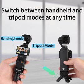 Heaxgk Quick Release Mini Tripod Kit for DJI Osmo Pocket 3, Type-C Full-Function Port Charging Adapter Base for Pocket 3 Accessories with 1/4 Screw Hole for Tripods