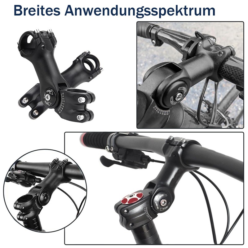 aghoer Bicycle Stem, Bicycle Handlebar Riser 25.4 mm, 165 mm
