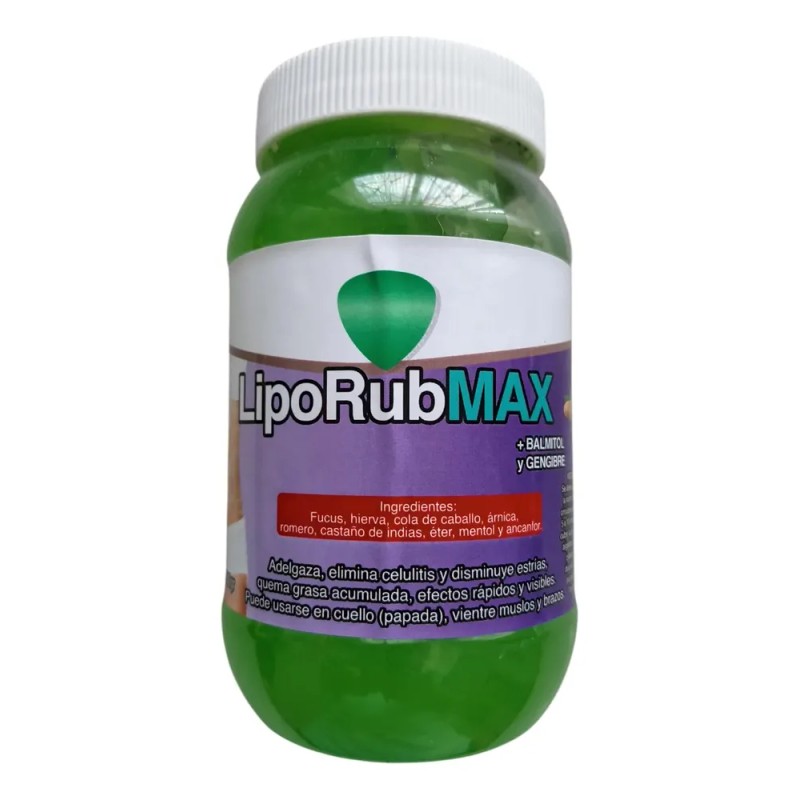 Gel Reductor Lipo Rub Max Quema Grasa Jumbo 500mg +