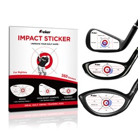 IJEKER Golf Impact Tape - High-Resolution Strike Stickers for Iron, Wood & Fairway Clubs, Non-Residue, Swing Training Aid Impact Labels, Mixed Club Types, 360pcs