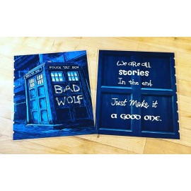 Handmade Dr Who Tardis Bad Wolf Inspired Cover Set for use with Classic Happy Planner-
