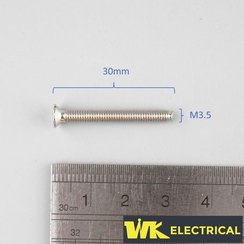 Machine Screws 100pcs for UK Wall Sockets - Raised Countersunk