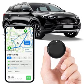 GPS Tracker for Cars, Hidden Car GPS Tracker for Vehicles Compatible with iOS & Android, Mini Anti-Theft Tracker with Real-Time Location, No Monthly Fee, No SIM Card Required