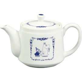 World Create Moomin Pot, Hasamiyaki, Moomin & Little My & Snafkin, 14728 14.2 fl oz (420 cc), Blue Country Series