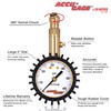 Accu-Gage RS60XA Professional Tire Pressure Gauge with Protective Rubber Guard