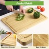 LinTimes 20 Inch Large Cutting Board for Kitchen, Bamboo Wood