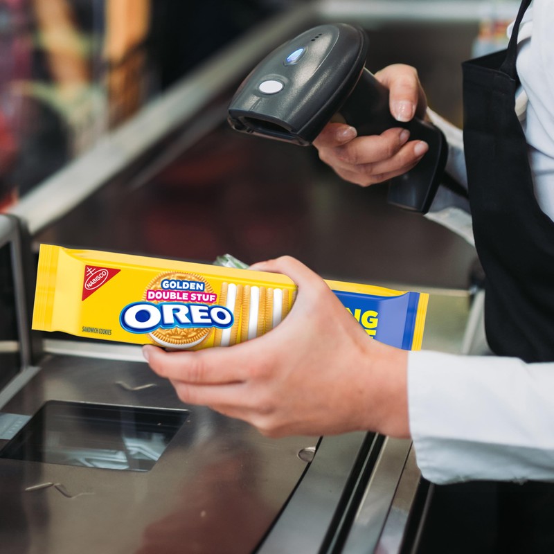 OREO Double Stuf Golden Sandwich Cookies, King Size, 12 Snack