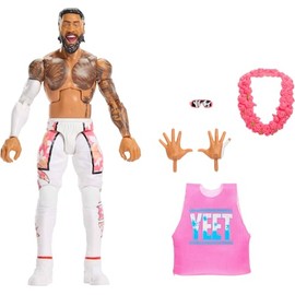 Mattel WWE Elite Action Figure & Accessories, Series #124 Set, 6-inch Collectible Jey USO with 25 Articulation Points & Swappable Hands