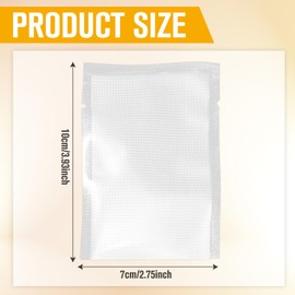 100 Pcs Thick Small Vacuum Sealer Bags for Food Storage, 7x10cm Small Food Bags Plastic Bags Plastic Bag Sealable Heat Seal Bag for Storage Meal Prep Seal Tea Cookie Bean Candy
