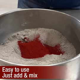 Akona Concrete & Mortar Color - Pigment Powder, Color & Dye Concrete, Ready to Use, Add to Mix, Synthetic Iron Oxide (10 Ounce, Brick Red, 1)