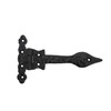 Black Cast Iron Spear Hinges Leaf Design Pair Of New