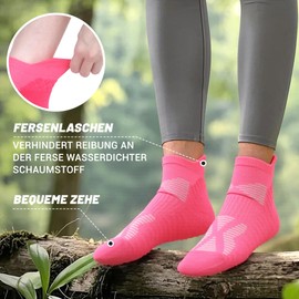 WeciBor Bamboo Athletic Socks Women Low Cut Anti Blister Cushioned Sports Breathable for Running Gym Walking, 4 Pack Multicolor Trainer Ankle Socks, Size 3-5