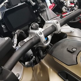 KIMISS 2Pcs Aluminum Alloy Motorcycle Handlebar Riser Handlebar Clamp Mount Adapter