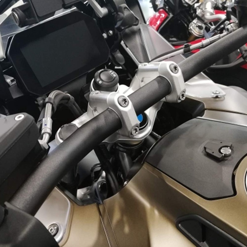 KIMISS 2Pcs Aluminum Alloy Motorcycle Handlebar Riser Handlebar Clamp Mount