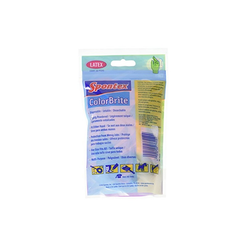 Spontex ColorBrite Latex Gloves