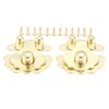 2 Pcs Box Latch Clasps with 12 Screws Flower Shape