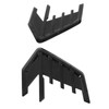2Pcs/Set Car Side Cover Air Vent Trim Glossy Black Rubber