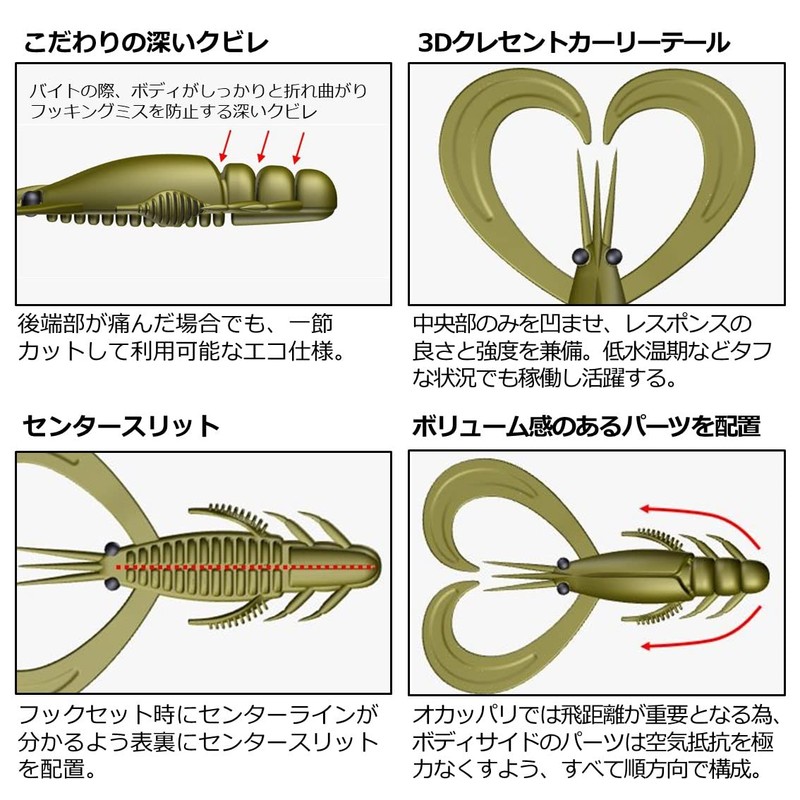 Daiwa Silver Wolf Urban Crawler 2.5 Chinning Lure, Sand Shrimp