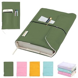 Fundas de lona para libro, protector lavable para novelas de tapa blanda, cubierta ajustable para tapa dura, con bolsillo para bolígrafo, suave, regalos para amantes de los libros