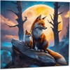 Fox Birthday Card - Artistic Beautiful Fox Moon Greeting Card