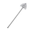 Bristol Novelty BA2130 Silver Wand with Stones | for Women