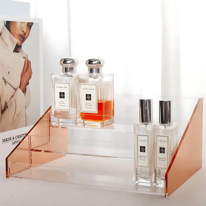 Moosy Life ML31 Pink Gold Acrylic Perfume Display Rack, 3