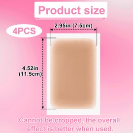 Isslly 4PCS Tattoo Cover Up Tape, Waterproof Sweatproof Tattoo Concealer Stickers, Invisible Ultra Thin Scar Cover Up Patch, Breathable Dark Skin Makeup Pads for Scars, Birthmarks