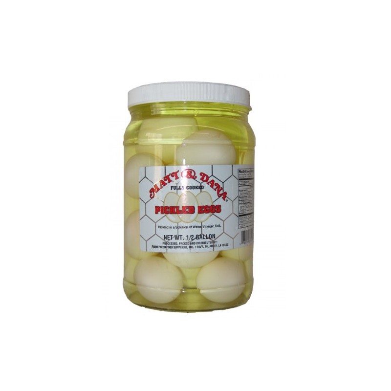 Pickled White Eggs - 1/2 Gallon