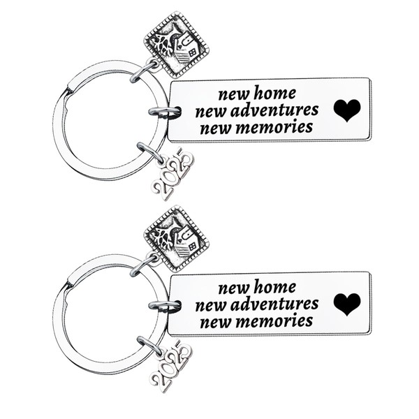 Nfyxcaz 2PCs New Home Keychain 2025 Housewarming Gift for New