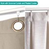 ChadMade Wall or Ceiling Mount Curtain Track Set with Hooks,