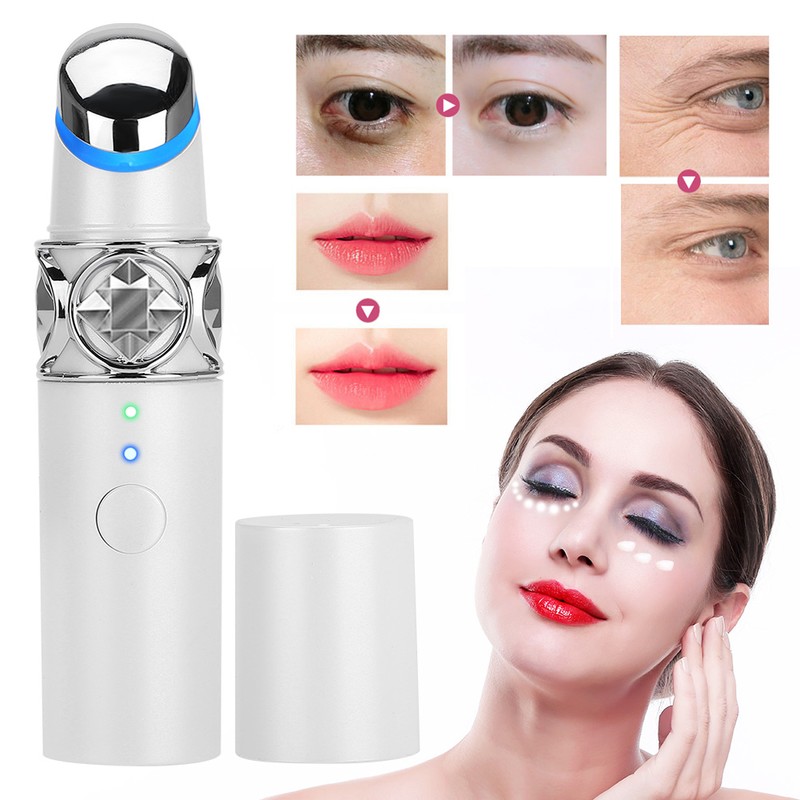 Portable Electric Heating Eyes Lip Massager Light Therapy Wrinkles Removing