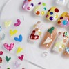 Dedyel Candy Bear 5D Embossed Nail Art Stickers, Waterproof Vinyl
