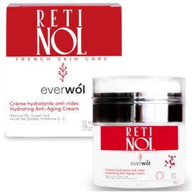 EVERWOL - Feuchtigkeitsspendende Nachtcreme / Anti-Falten und Anti-Flecken-Creme mit Retinol 3%, Kollagen, Hyaluronsäure / Aufhellende Anti-Aging-Behandlung / 50 ml
