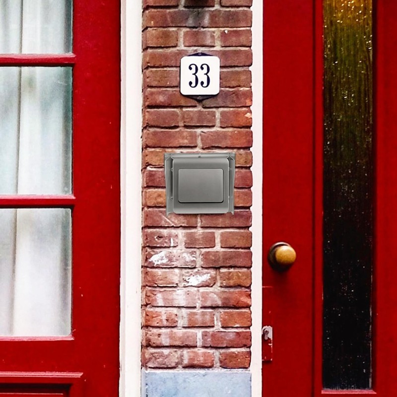 Operitacx Doorbell Cover Weatherproof Stainless Steel Door Access Protective Cover