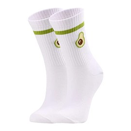 lucky pair ColorCool Socks for Men Women Boys Girls Size 6 7 8 9 10 Fuzzy Funny Crazy Fun Novelty Cozy Avocado