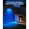 Solar Fence Lights Outdoor, 9 Modes ＆ 8 Fixed Colors