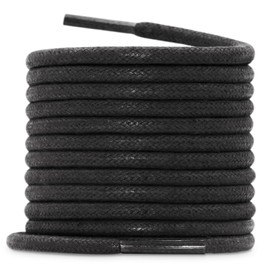 WEGOODZF Round Waxed Cotton Shoelaces: 3.5mm Thick 100CM Long Black Wax Shoe Laces Multi Coloured Replacement Shoelace 2 Pairs for Men Women Kids